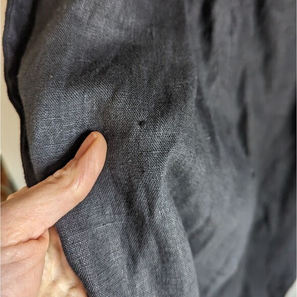 Reformation Amara Black Linen Off-shoulder Sleeveless Cropped Jumpsuit 0 - Picture 5 of 11